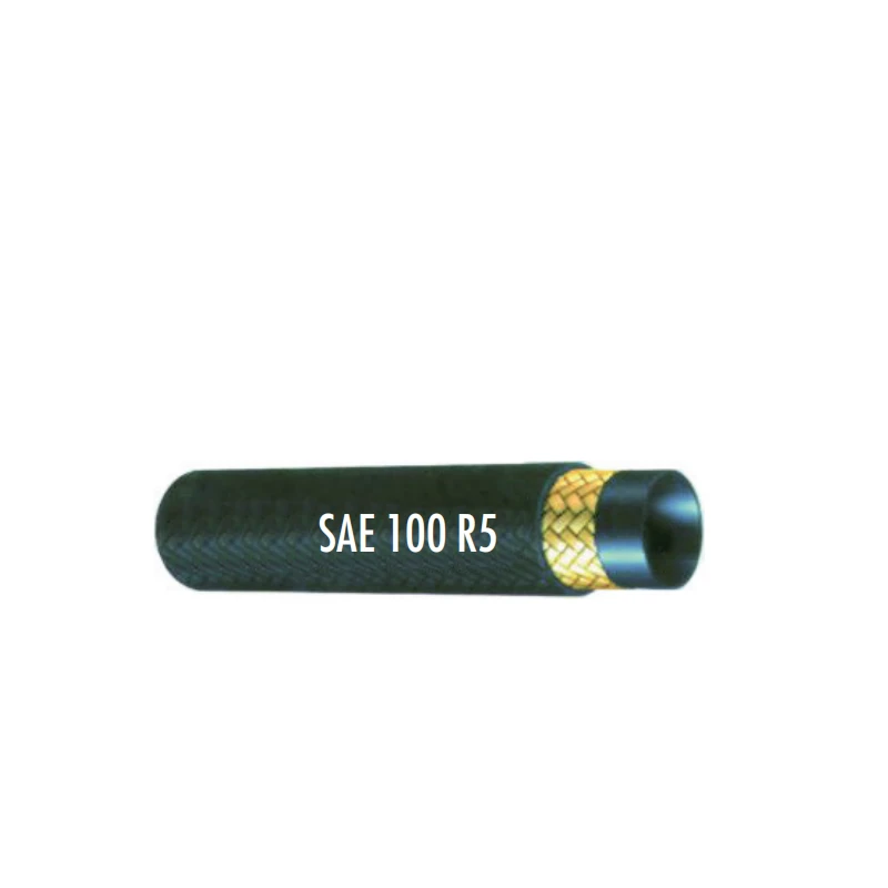Single Wire Braid and Textile Covered Hydraulic Hose SAE 100 R5