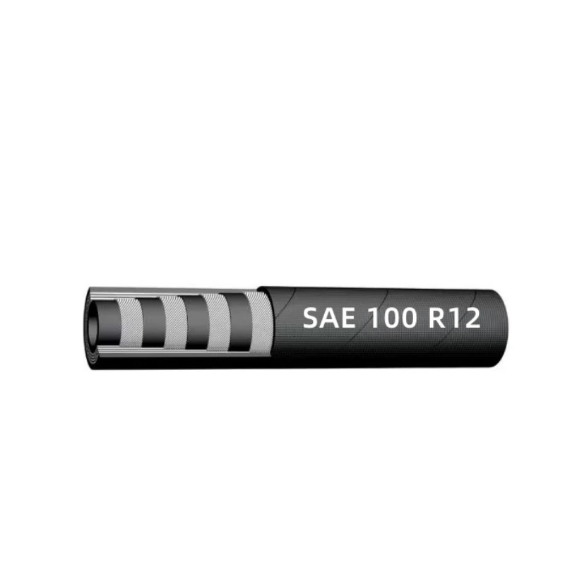 Heavy Duty Four-layer Steel Wire Spiral Reinforced Hydraulic Hose SAE100R9+R10+R12
